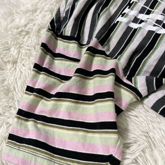 EUC WESC Men's Large Women's XL Wasted Youth T Shirt Stripe Black Color - Picture 4 of 5